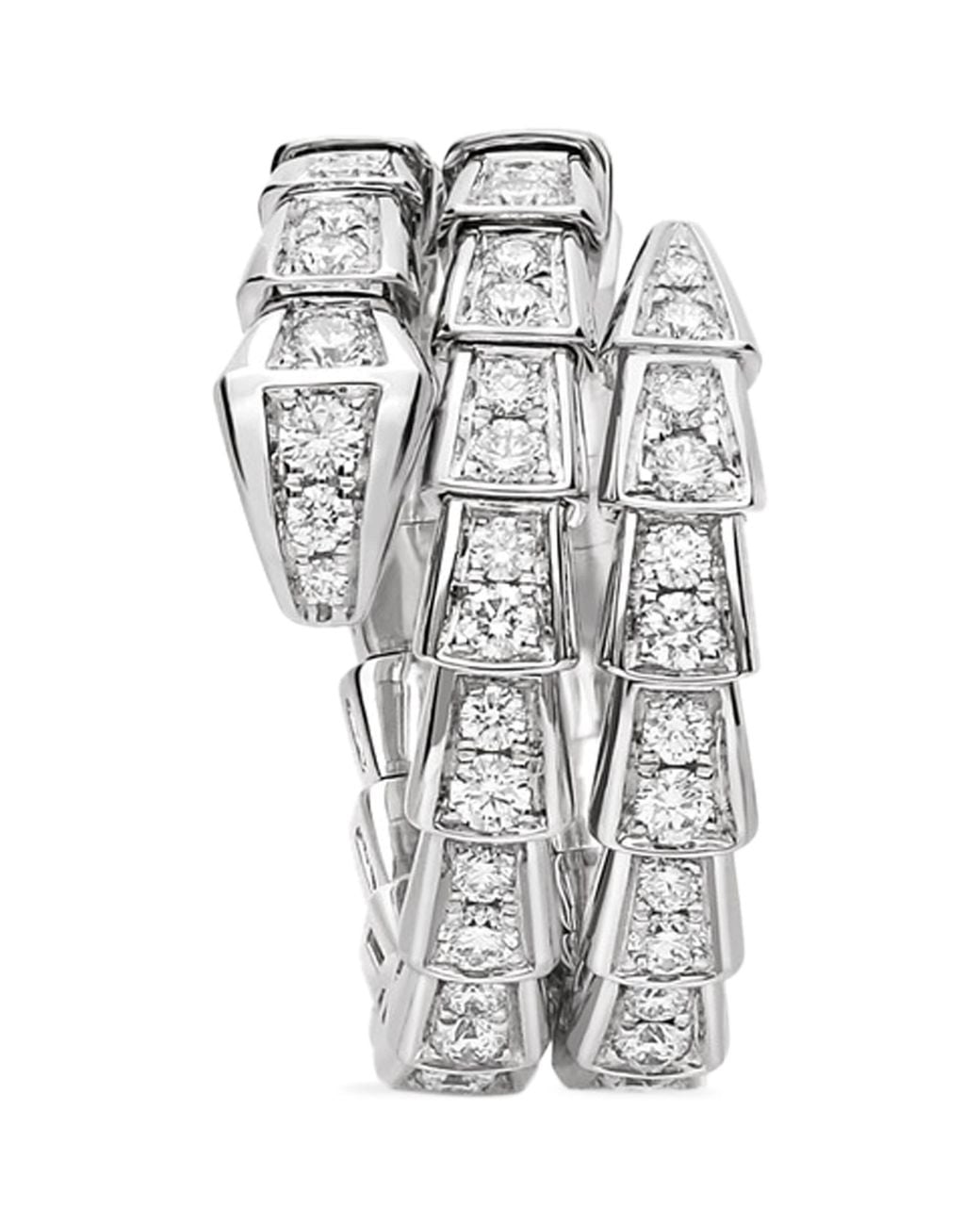 BVLGARI Metallic And Diamond Serpenti Viper Ring