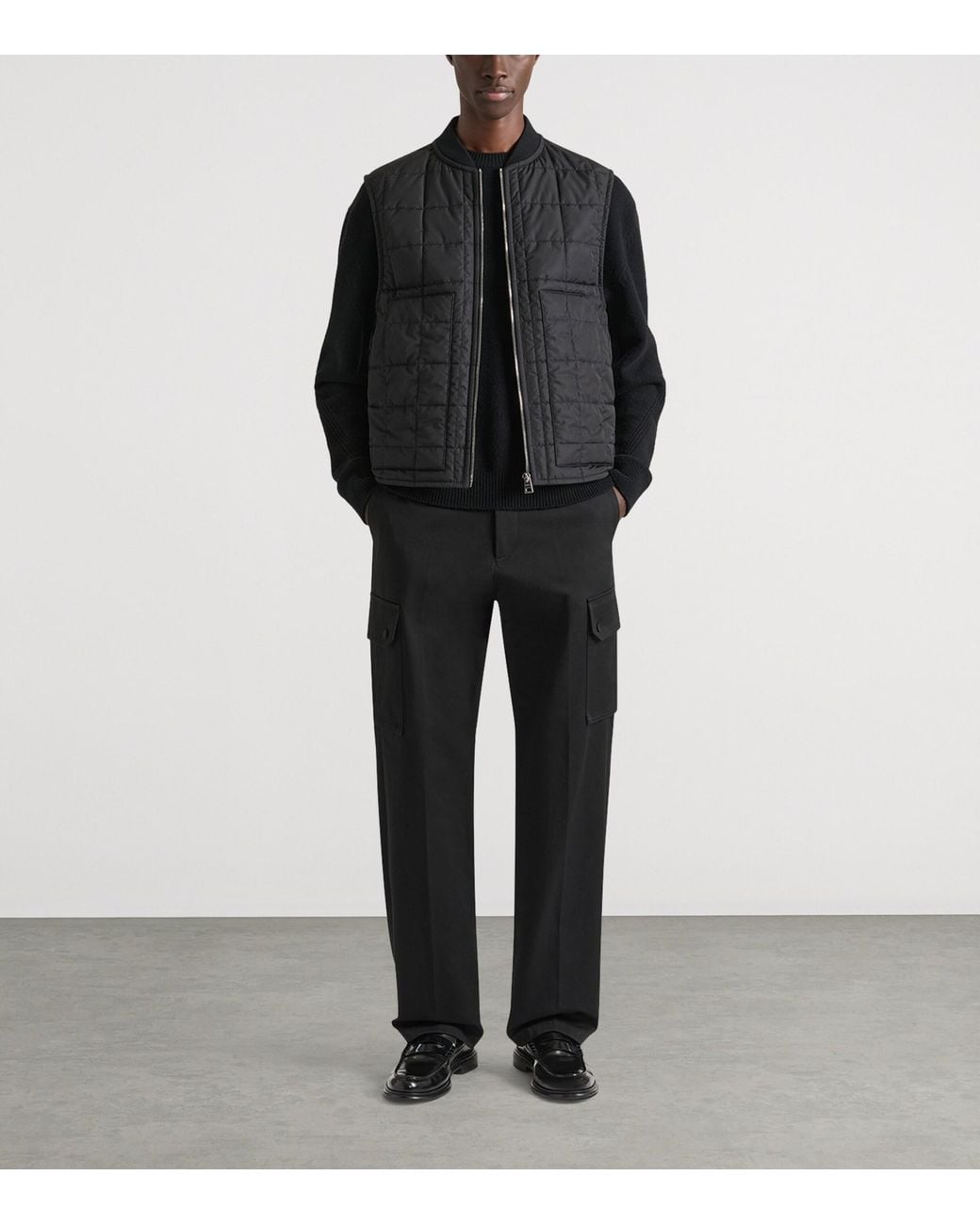 Givenchy Black Square Quilted Gilet for men