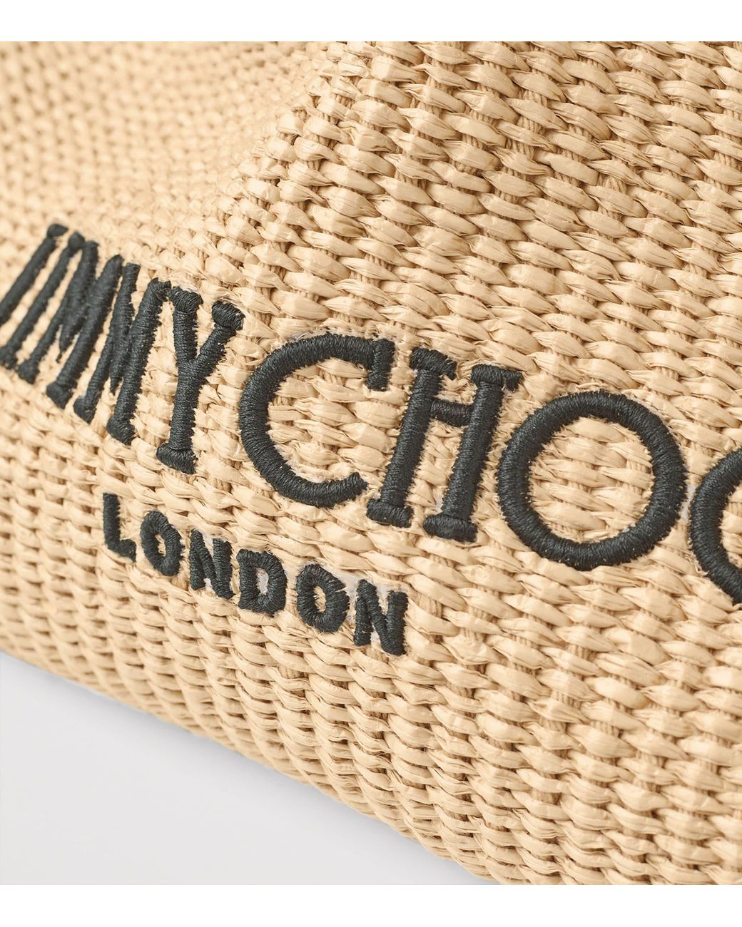 Jimmy Choo Natural Large Raffia Drawstring Tote Bag
