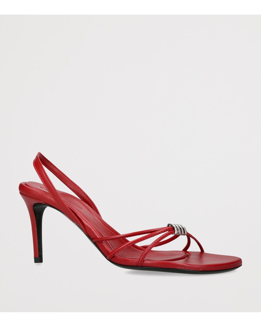 Christopher Esber Red Leather Giro Slingback Sandals 90