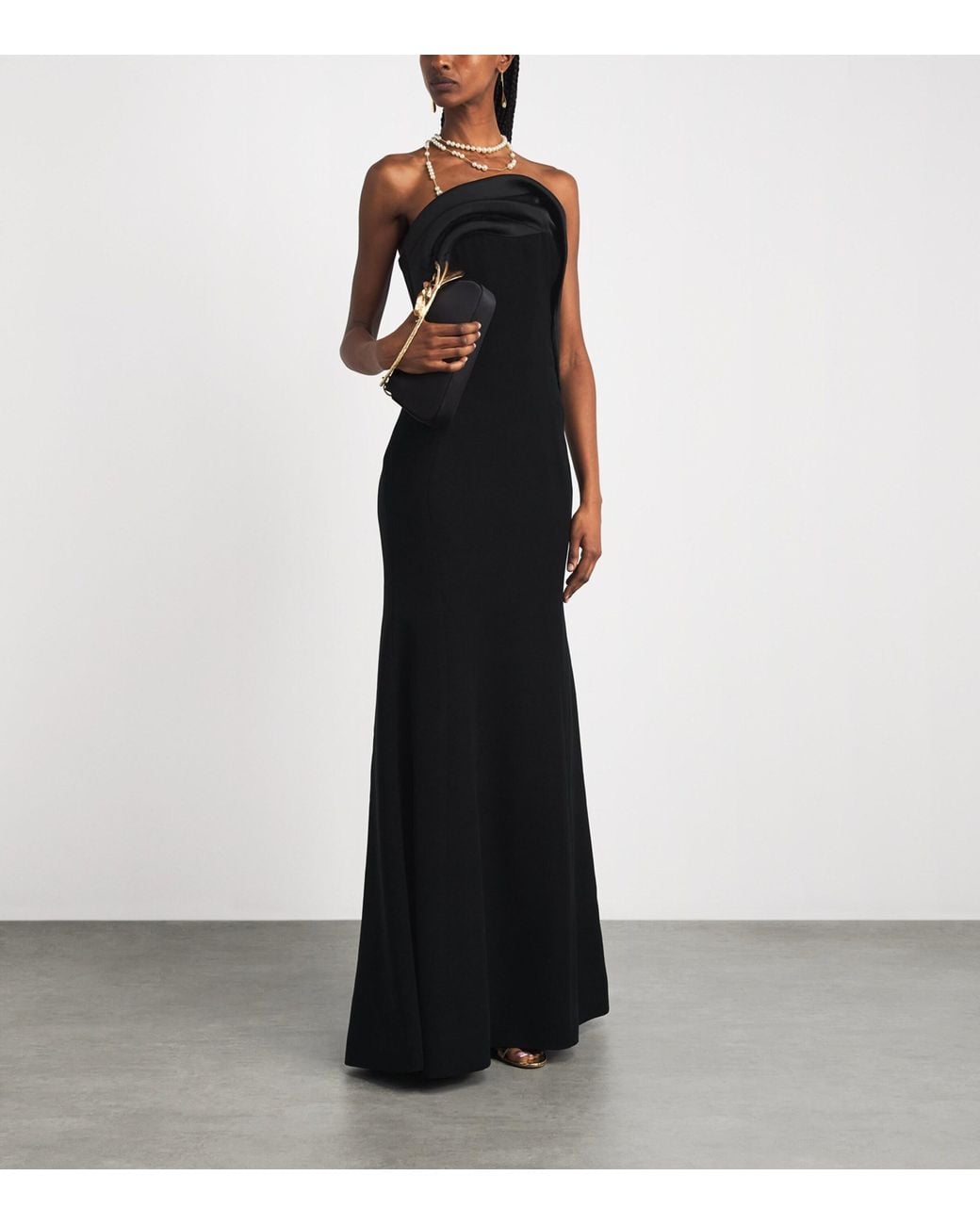 Gaurav Gupta Black Meridian Trumpet Gown
