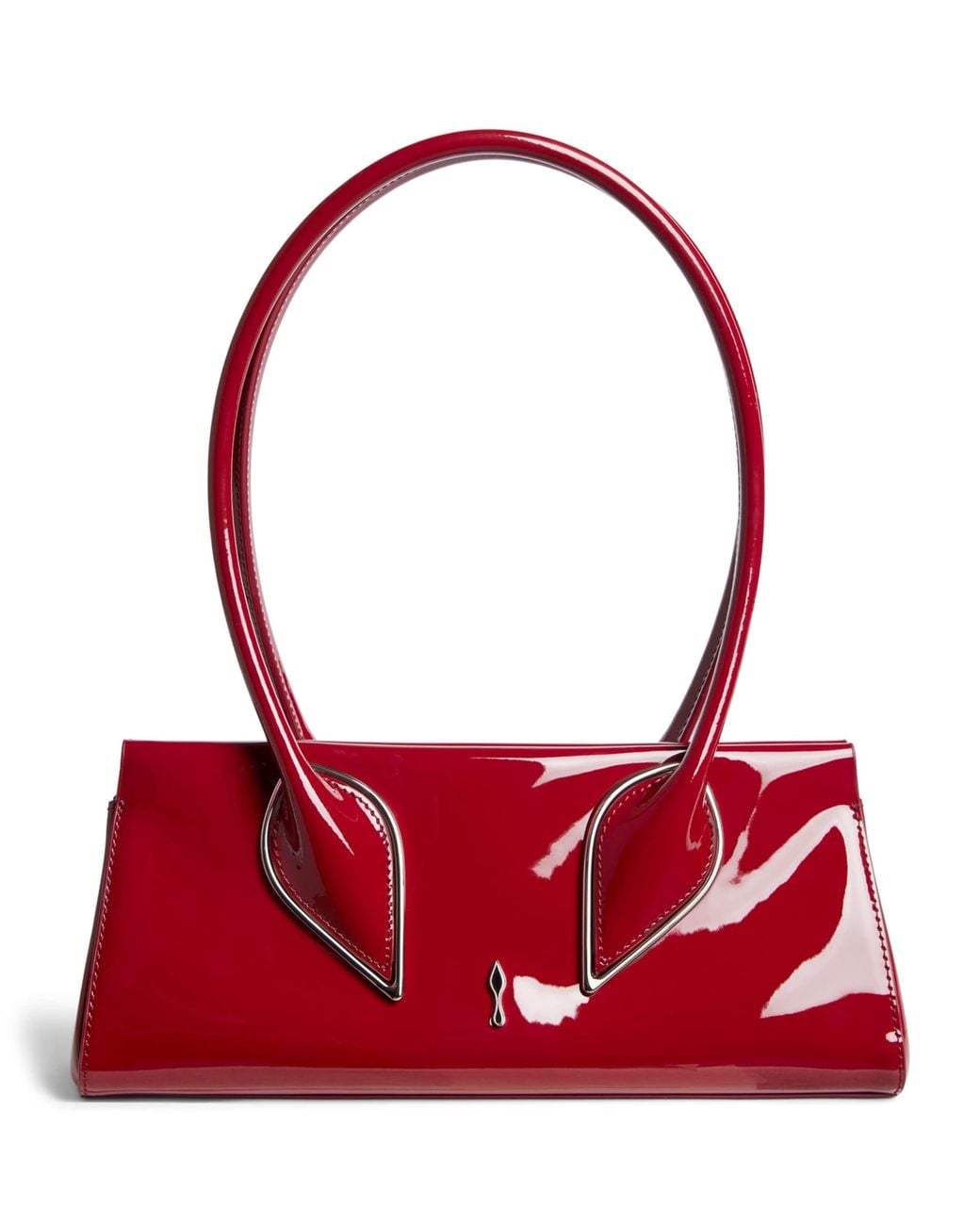 Christian Louboutin Red Venus Baguette Soft Patent Shoulder Bag