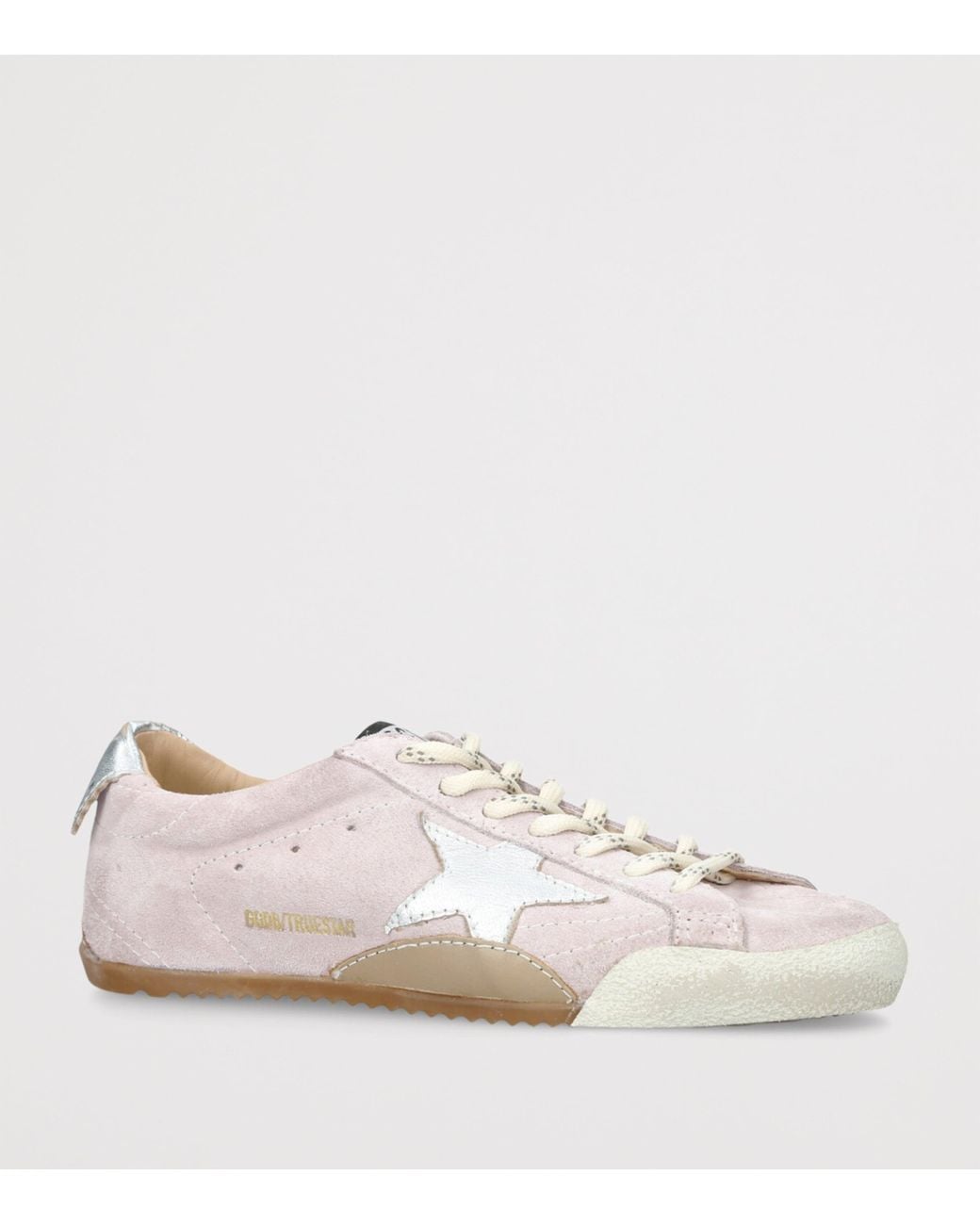 Golden Goose Deluxe Brand White Suede-Leather True Star Sneakers