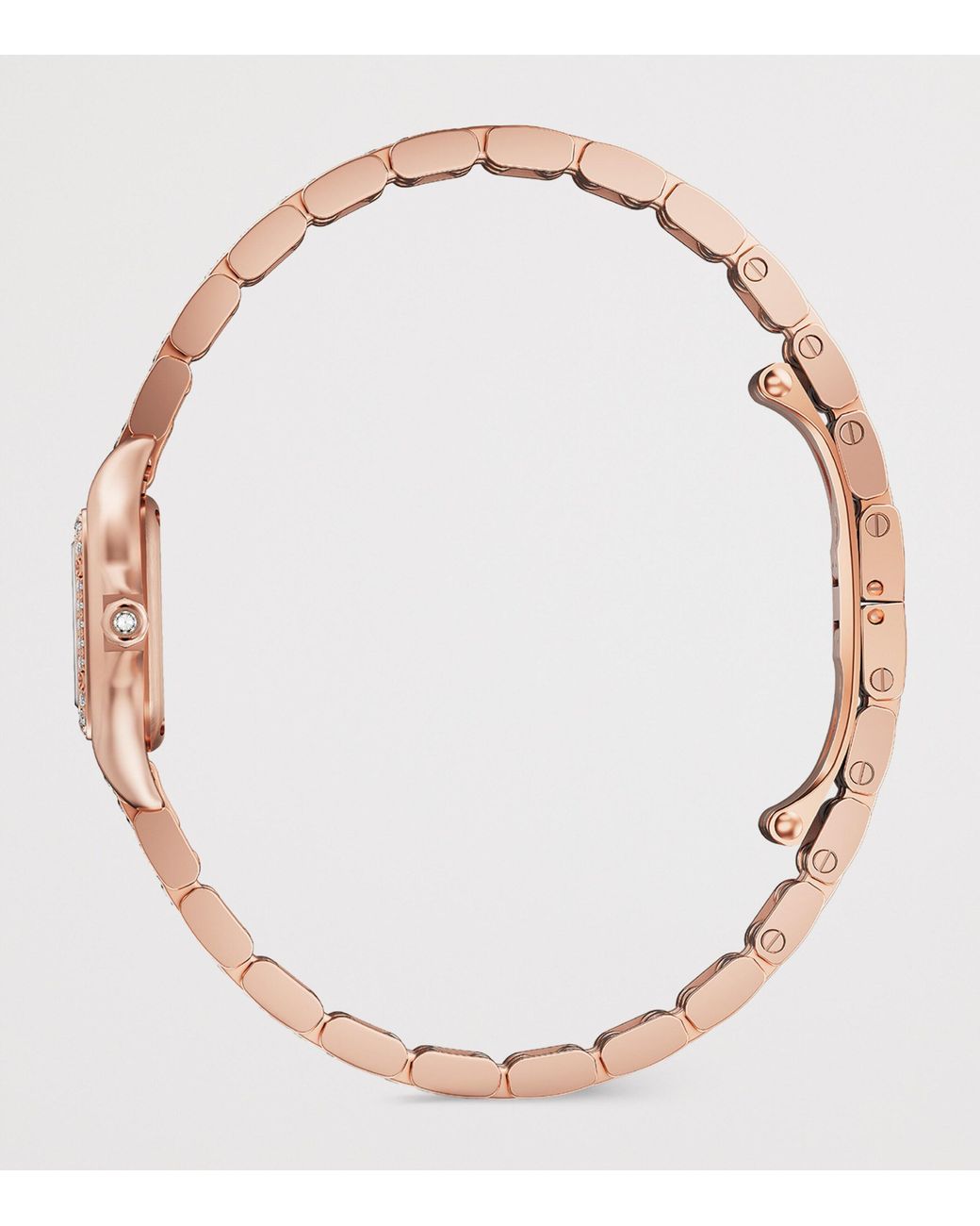 Cartier Metallic Rose And Diamond Panthère De Watch