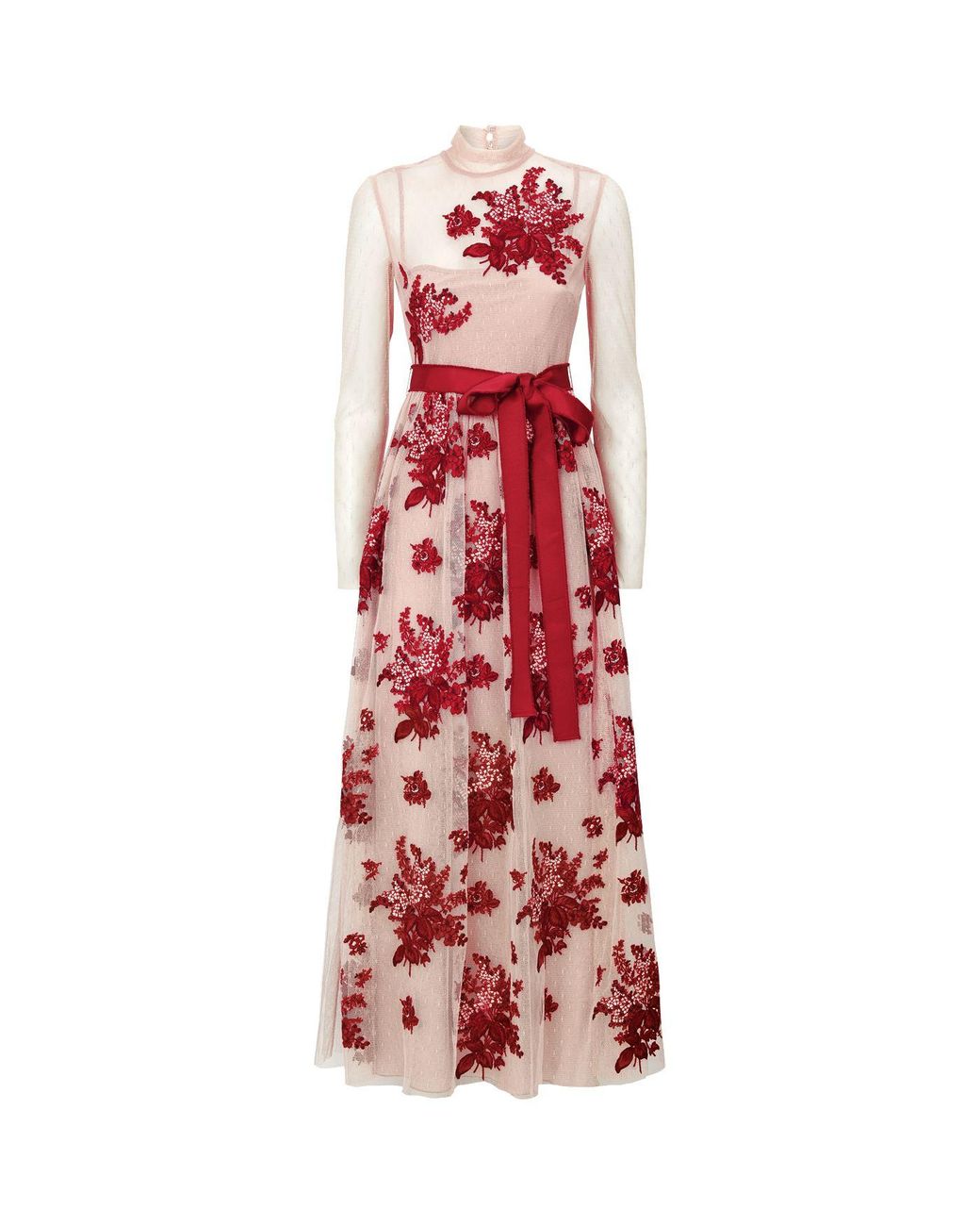 RED Valentino Floral Embroidered Tulle Dress | Lyst