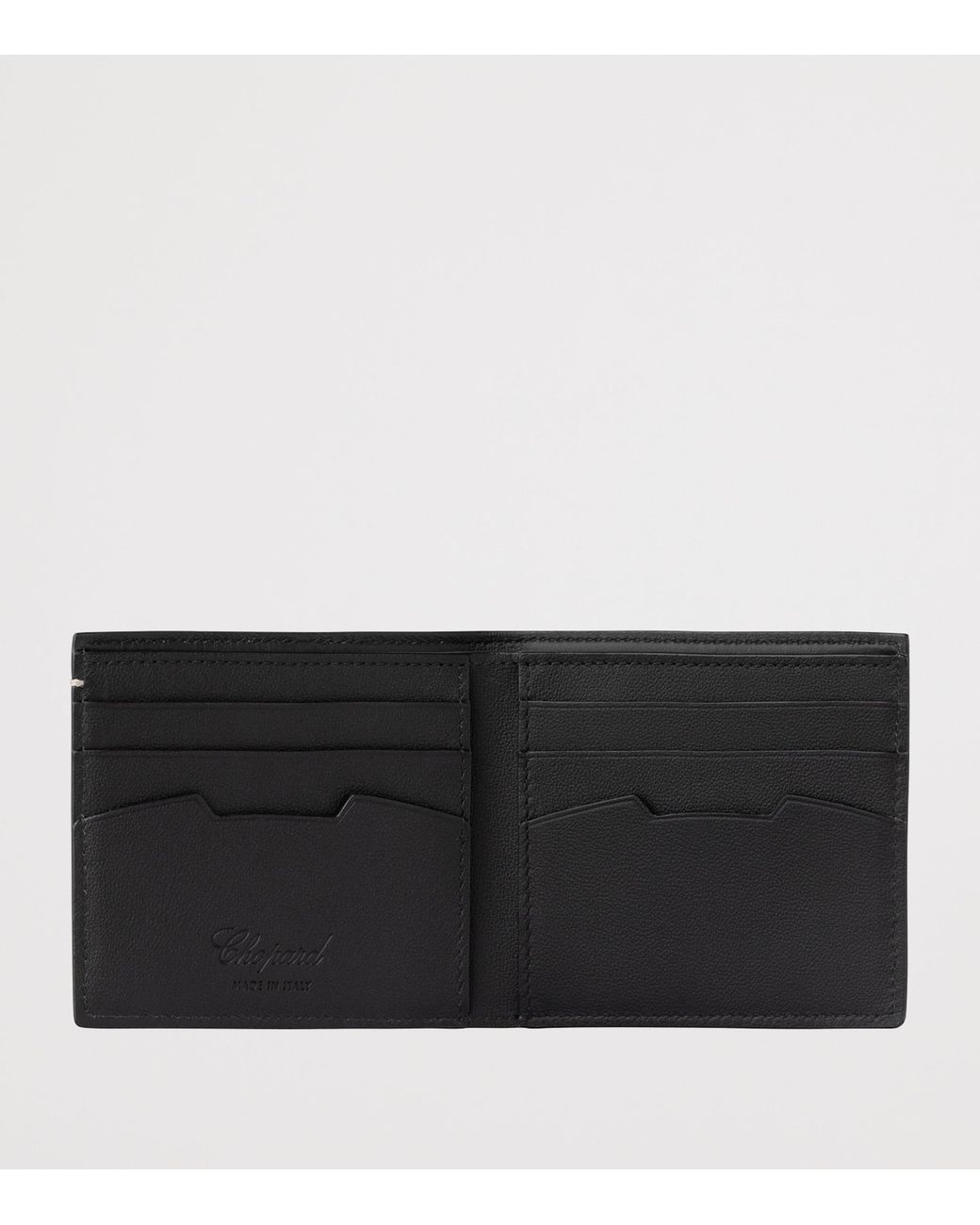 Chopard Black Mini Leather Racing Bifold Wallet