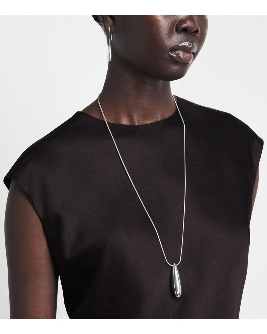 Vince Black Satin Sleeveless Blouse