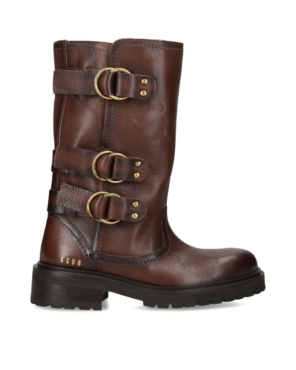 Golden Goose Deluxe Brand Brown Leather Kurt Ankle Boots 25