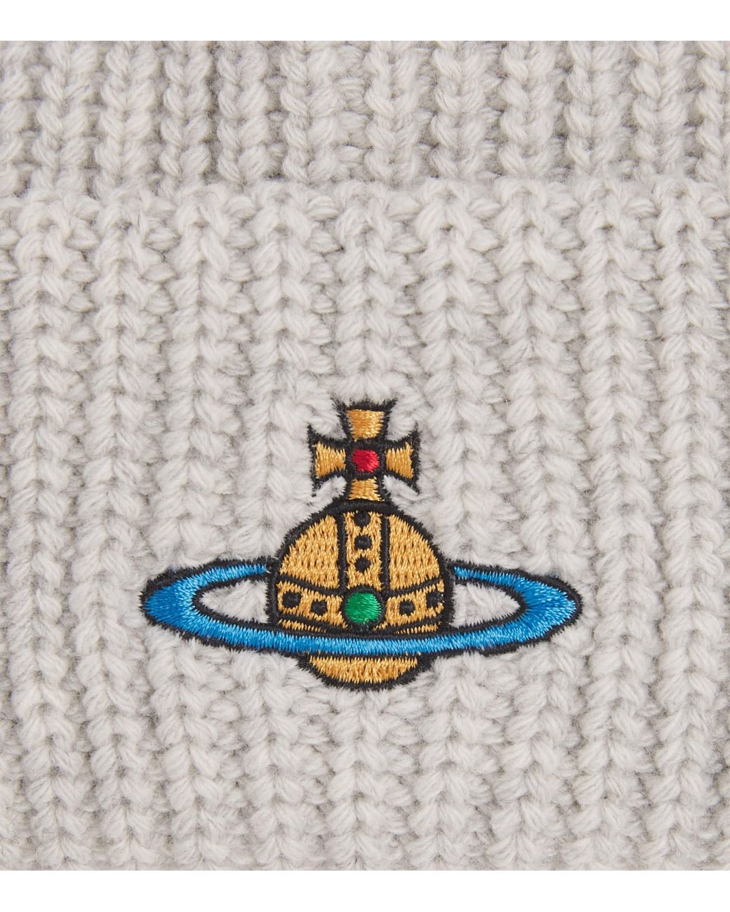 Vivienne Westwood White Wool Sporty Beanie for men