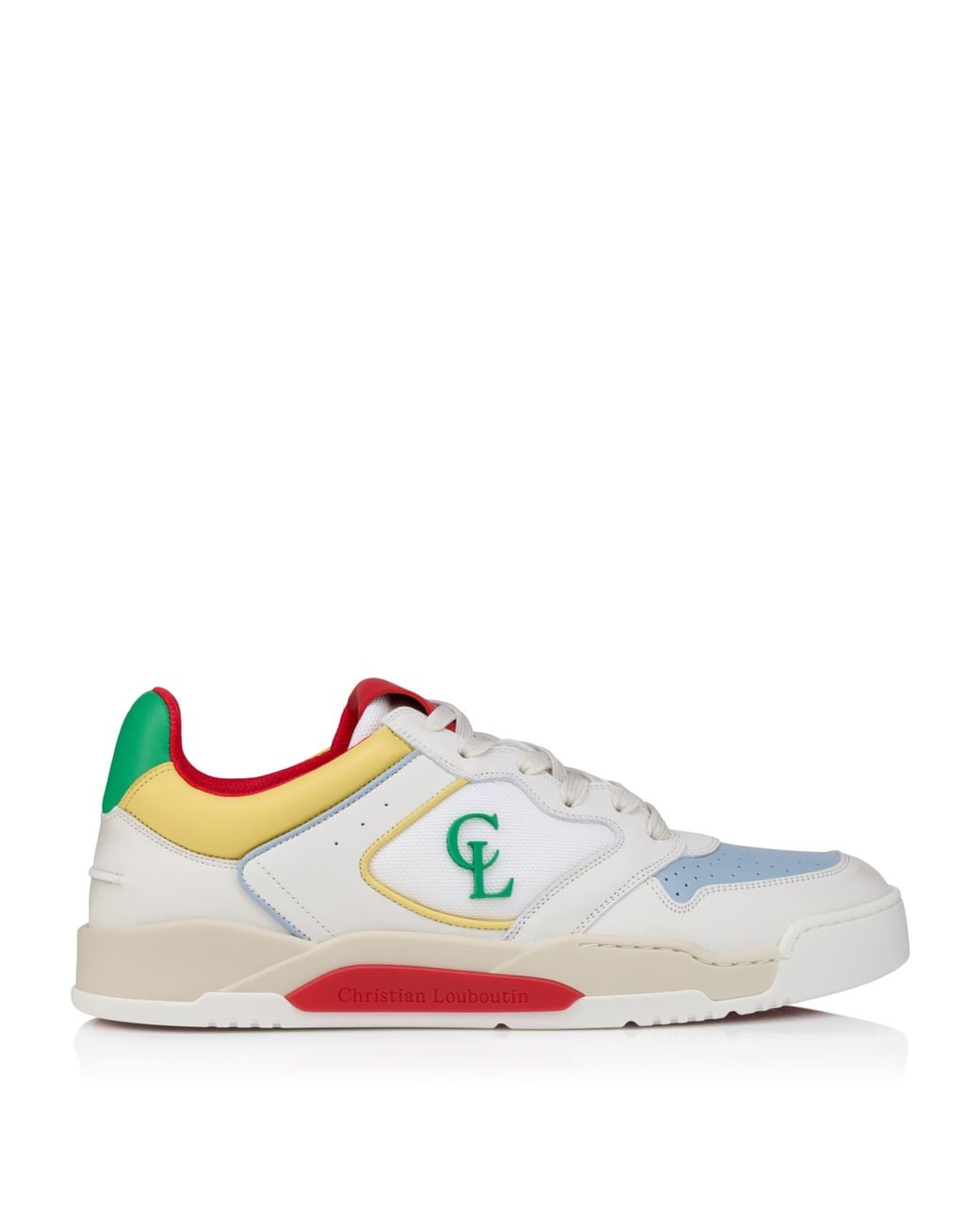 Christian Louboutin White Bsktball 1 Retero Leather Trainers for men