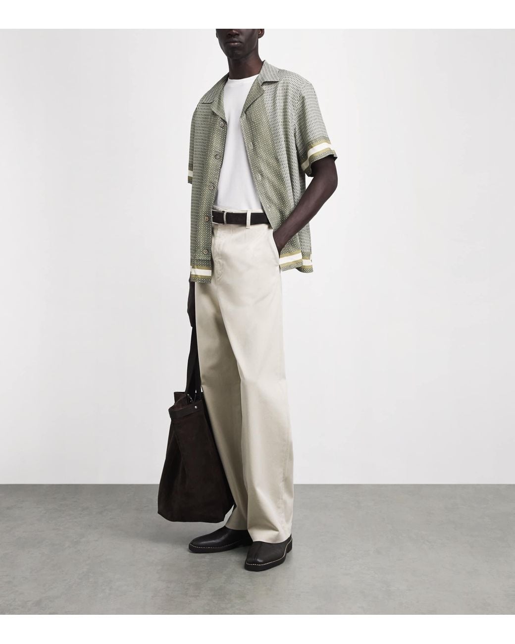 CHE White Stretch-Modal T-Shirt for men