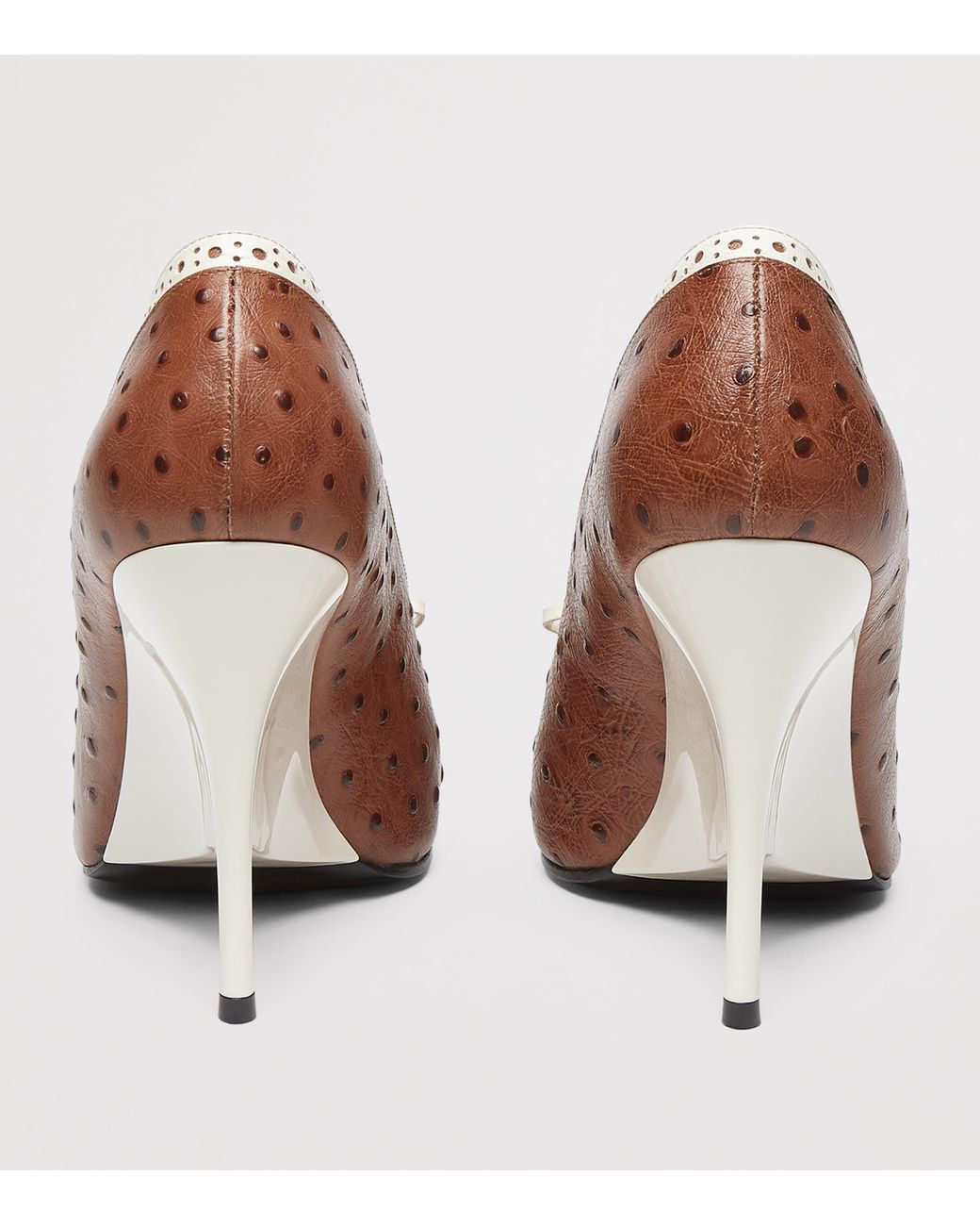 McQueen Brown Leather Koko Pumps 105