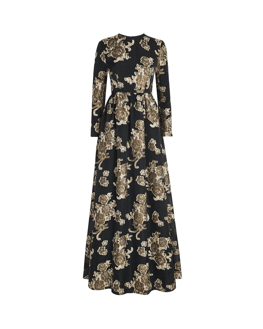 Huishan Zhang Black Embroidered Amanda Gown
