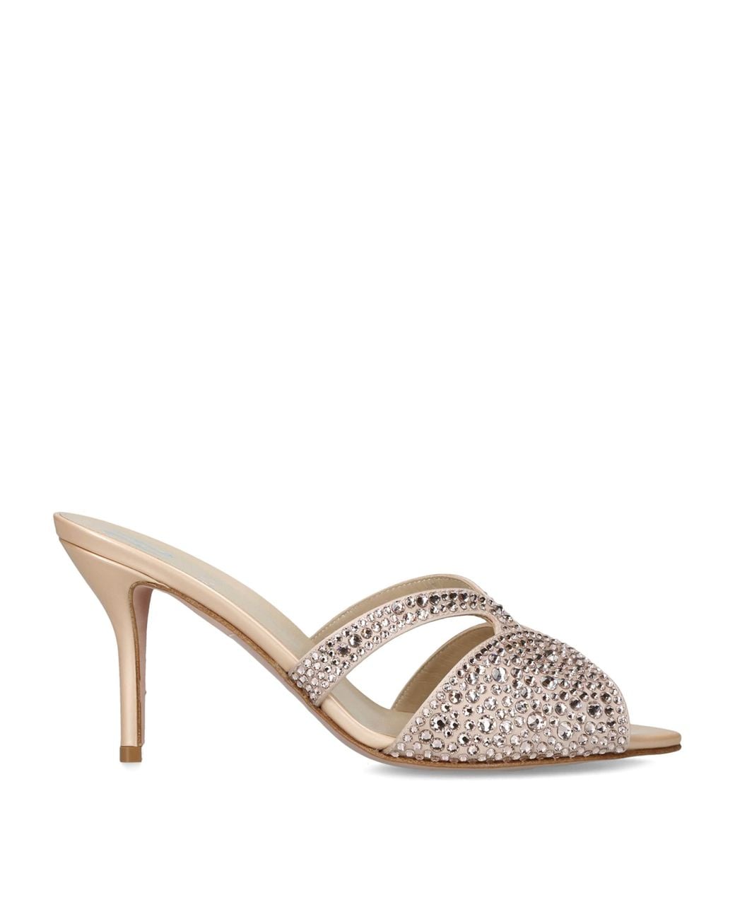 Gina Natural Crystal-Embellished Ilona Mules 85