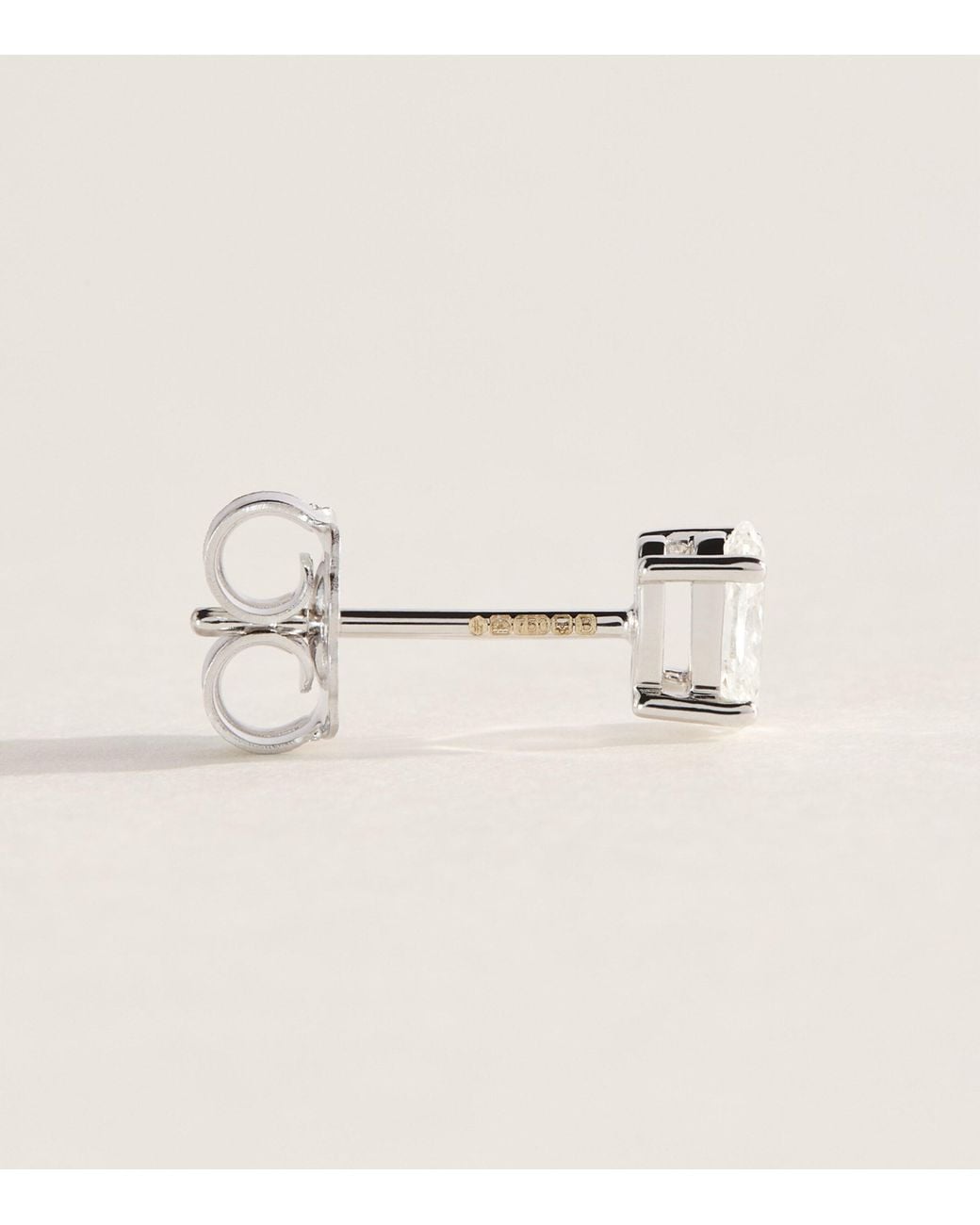 Harrods Natural And Diamond Stud Earrings