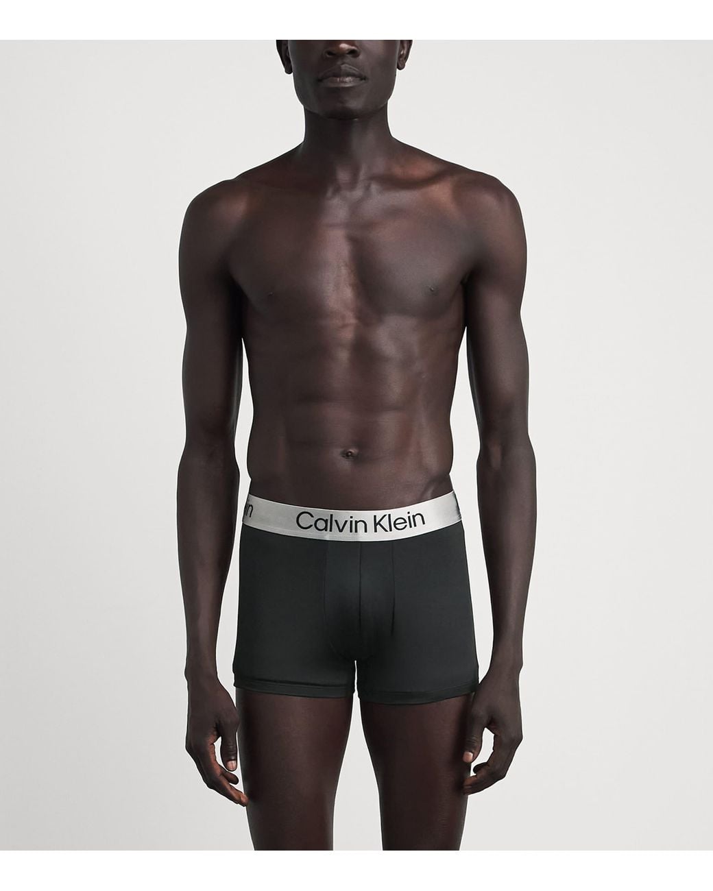 Calvin Klein Black Microfiber-Stretch Boxer Briefs for men