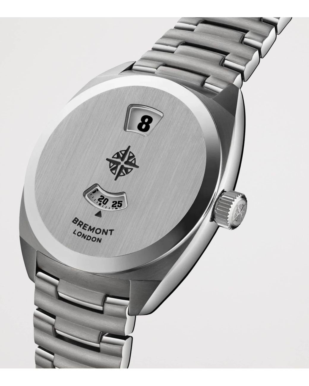 Bremont Gray Stainless Steel Terra Nova Jumping Hour Watch