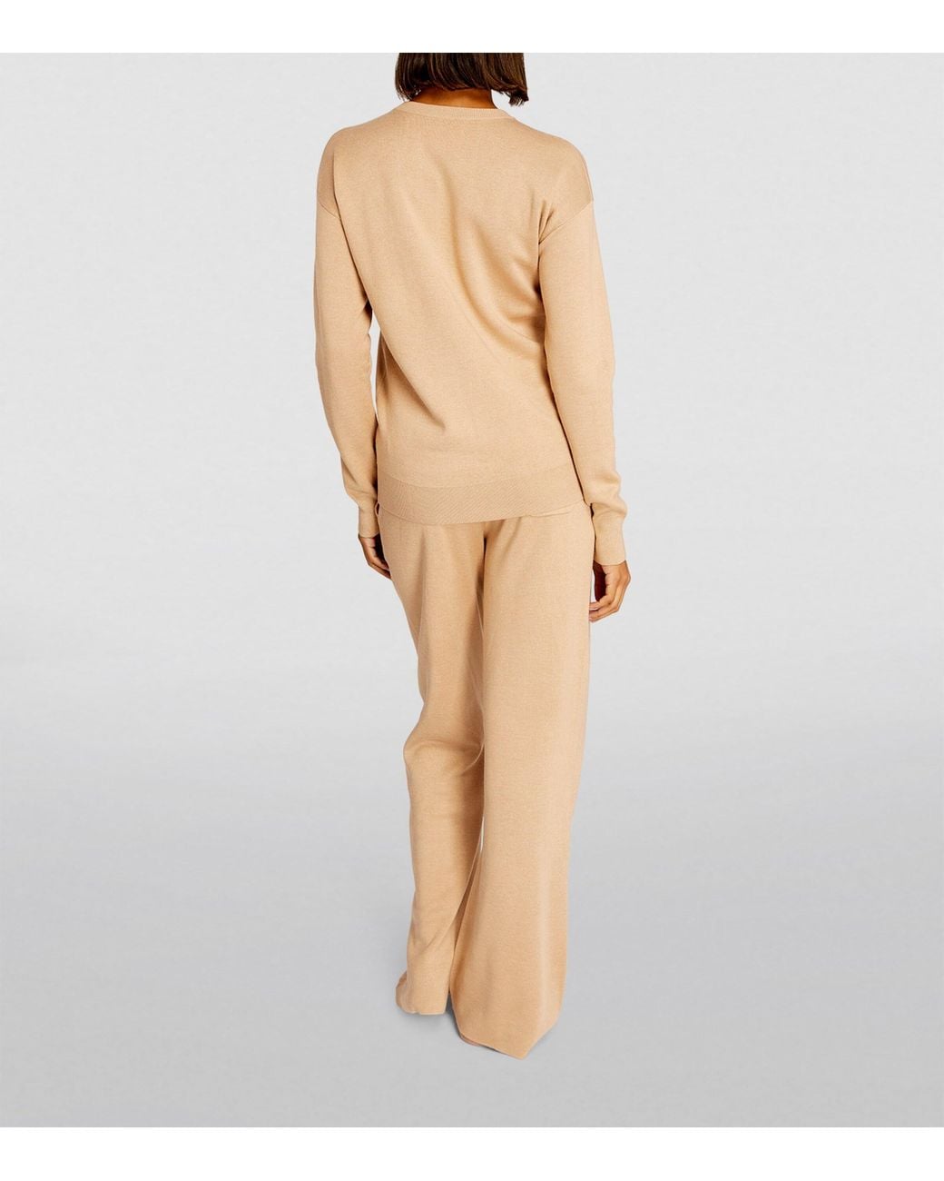 Olivia Von Halle Natural Silk-Cashmere Carmel Tracksuit
