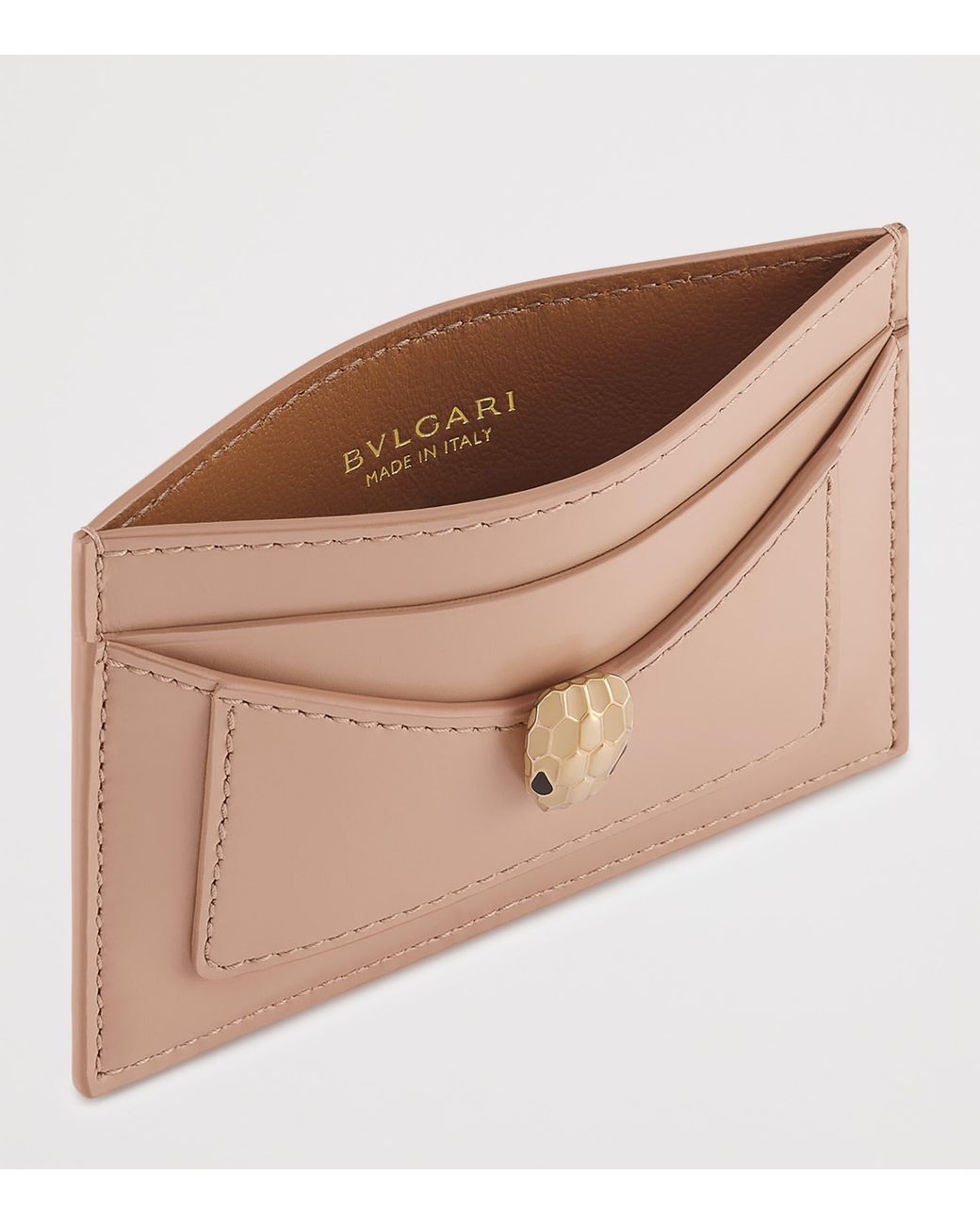 BVLGARI Natural Leather Serpenti Forever Card Holder