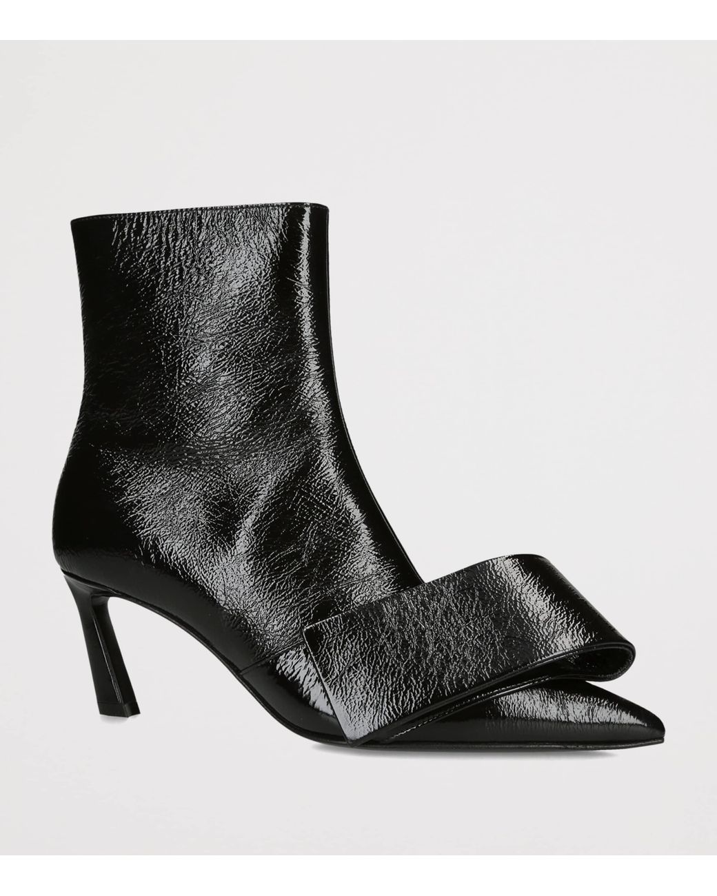 Givenchy Black Leather Twisted Ribbon Ankle Boots 65