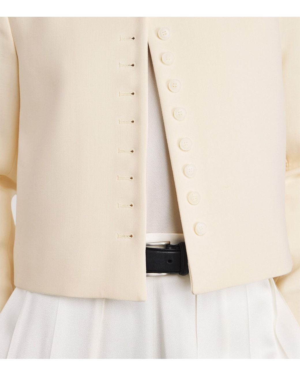 Almada Label White Cropped Funda Jacket