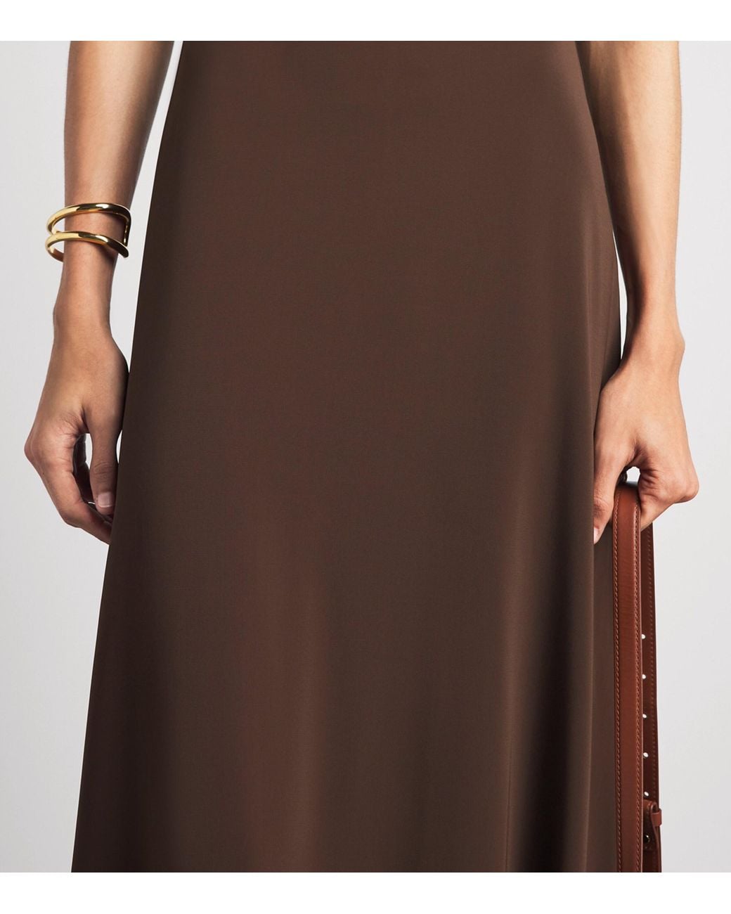 Eres Brown Jersey Sculpture Midi Dress