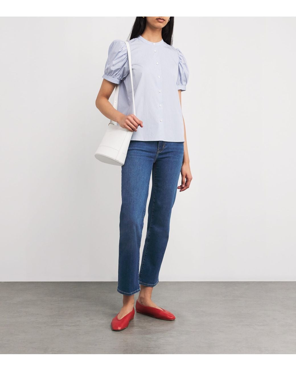 FRAME Blue Le Sleek Straight Jeans