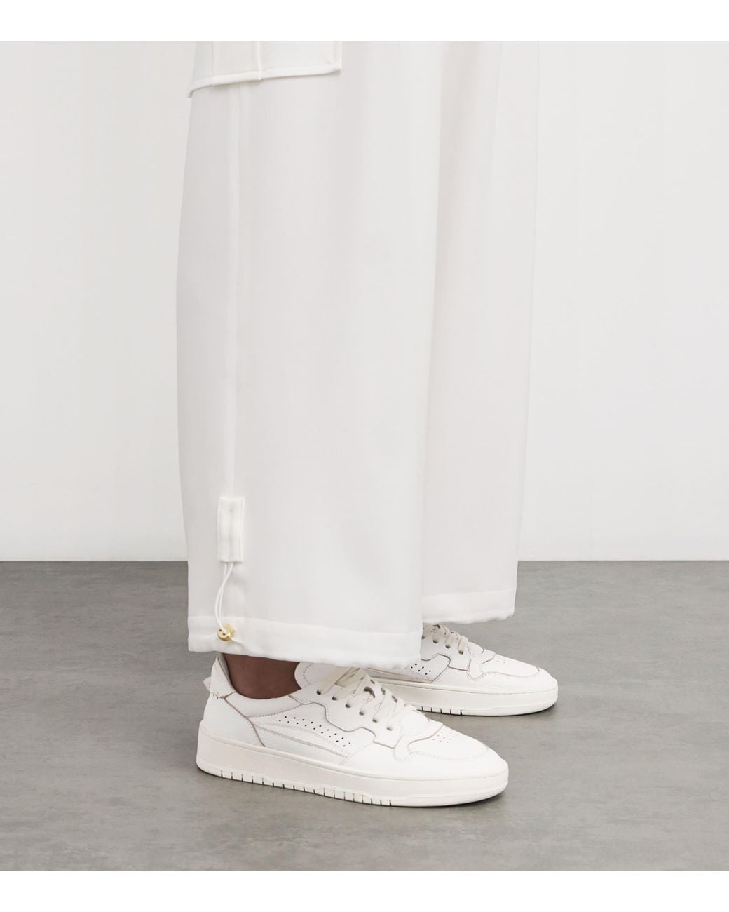 Eleventy White Leather Sneakers