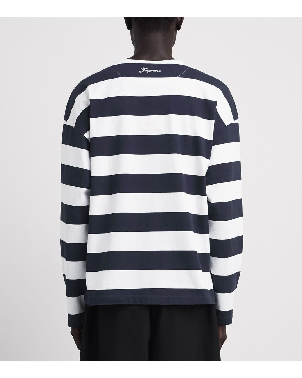 Jacquemus Blue Cotton Sailor Henley T-Shirt for men