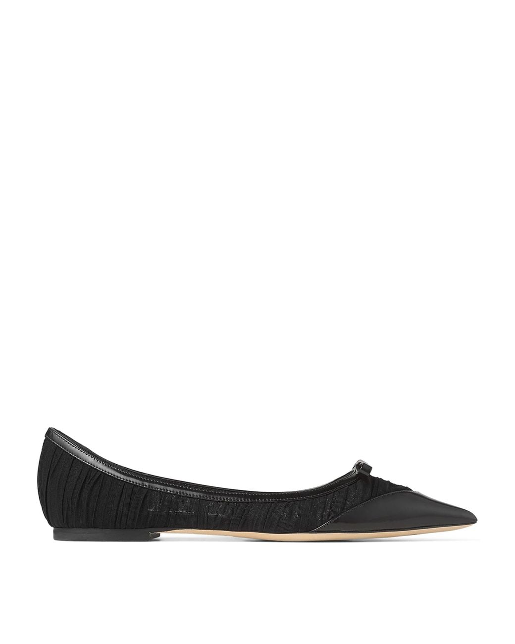 Jimmy Choo Black Love Tulle Flats
