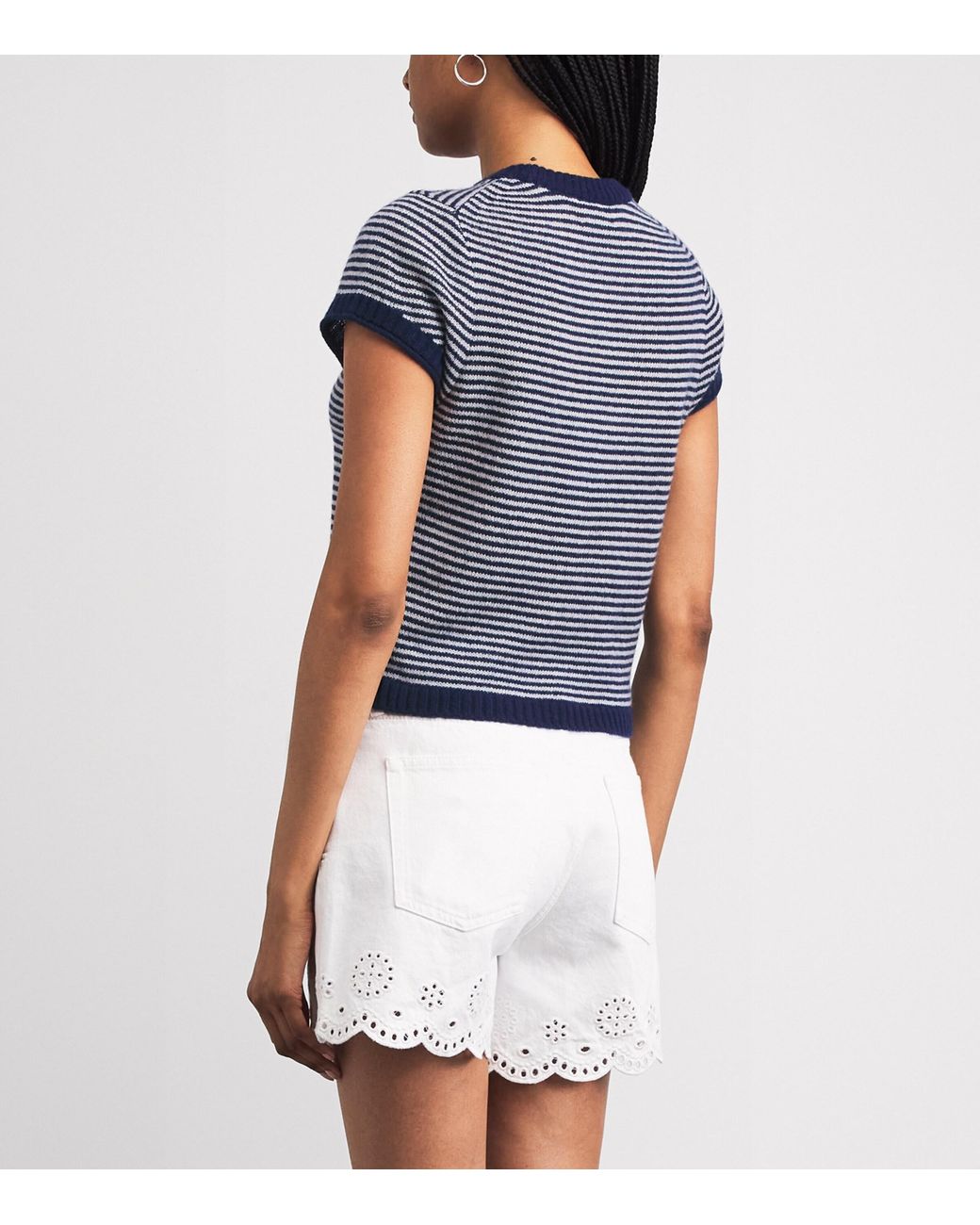 ME+EM Blue Merino Wool-Cashmere-Silk Baby T-Shirt
