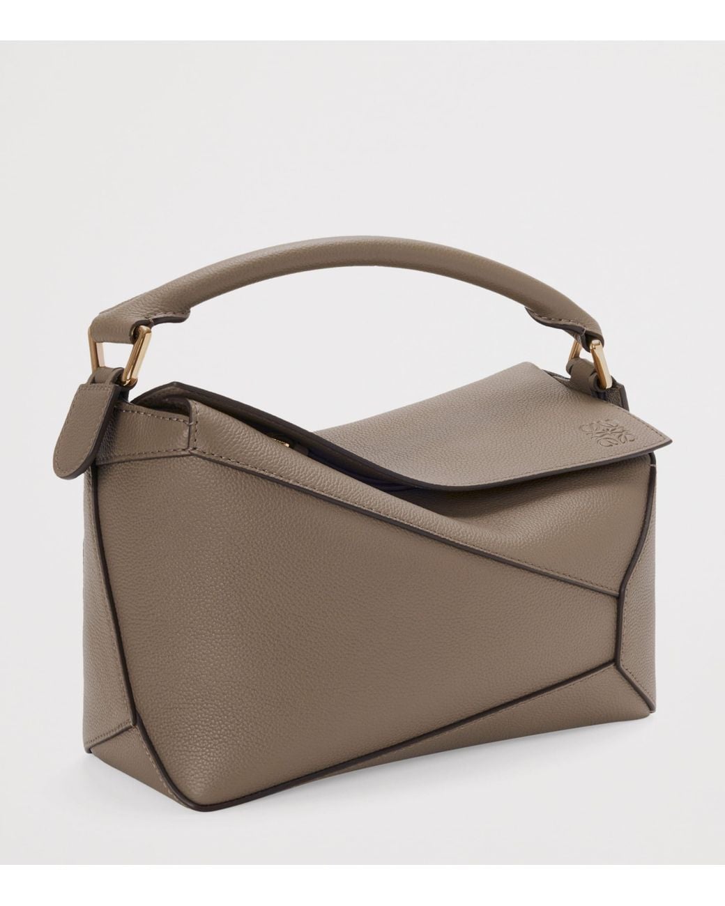 Loewe Metallic Small Leather Puzzle Edge Top-Handle Bag