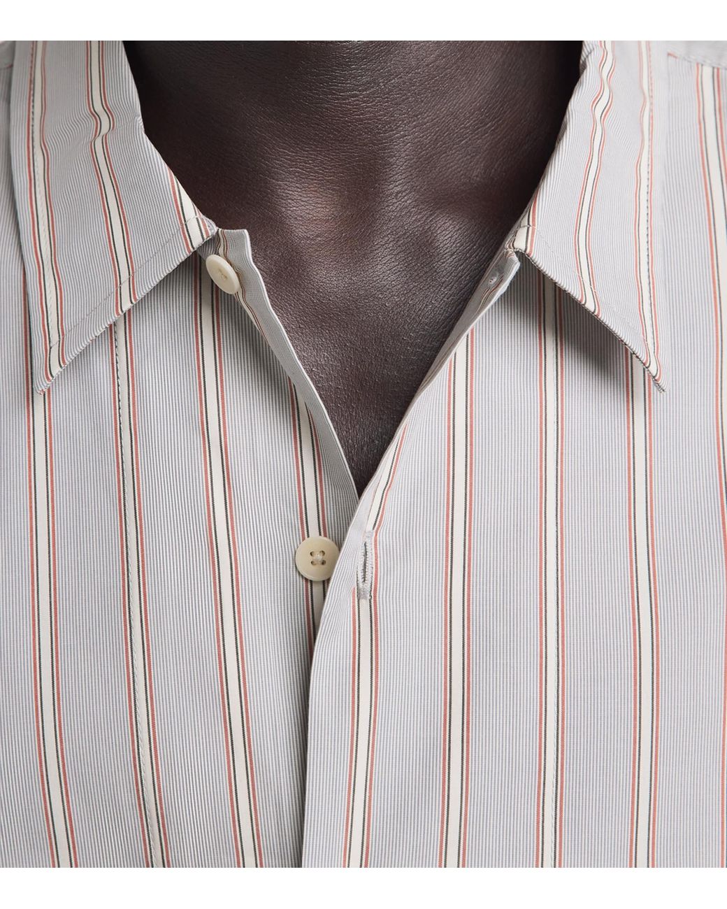 NN07 Gray Supima Cotton Stripe Short-Sleeve Shirt for men