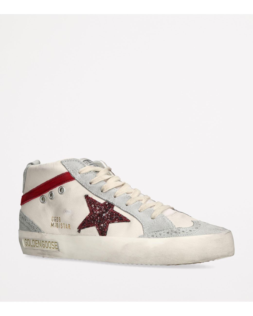 Golden Goose Deluxe Brand Pink Leather Mid Star Low-Top Sneakers for men