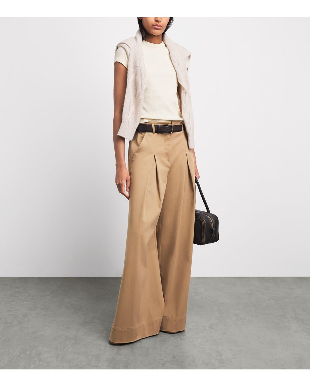 ME+EM White Stretch-Cotton Rib T-Shirt