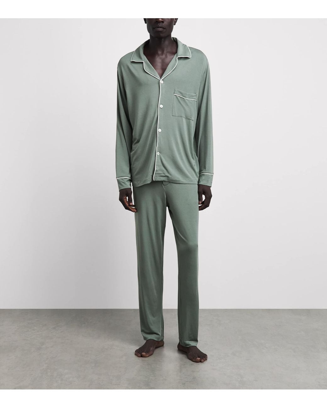 Eberjey Green Modal William Long Pyjama Set for men