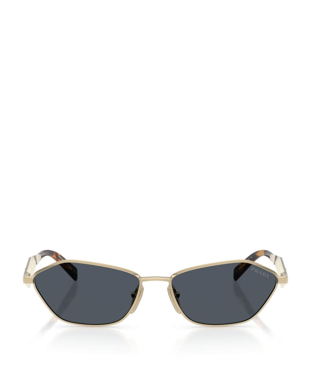 Prada Blue Metal Irregular Sunglasses