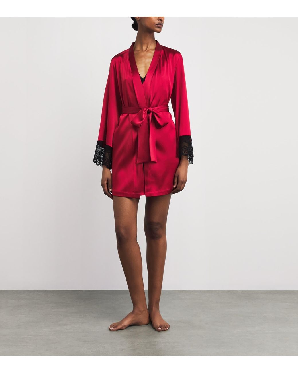 Gilda & Pearl Red Silk Muse Robe