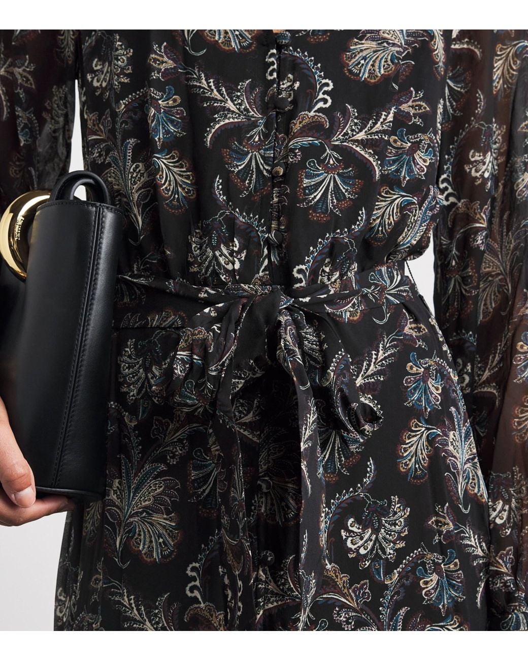 Veronica Beard Black Silk Isra Maxi Dress