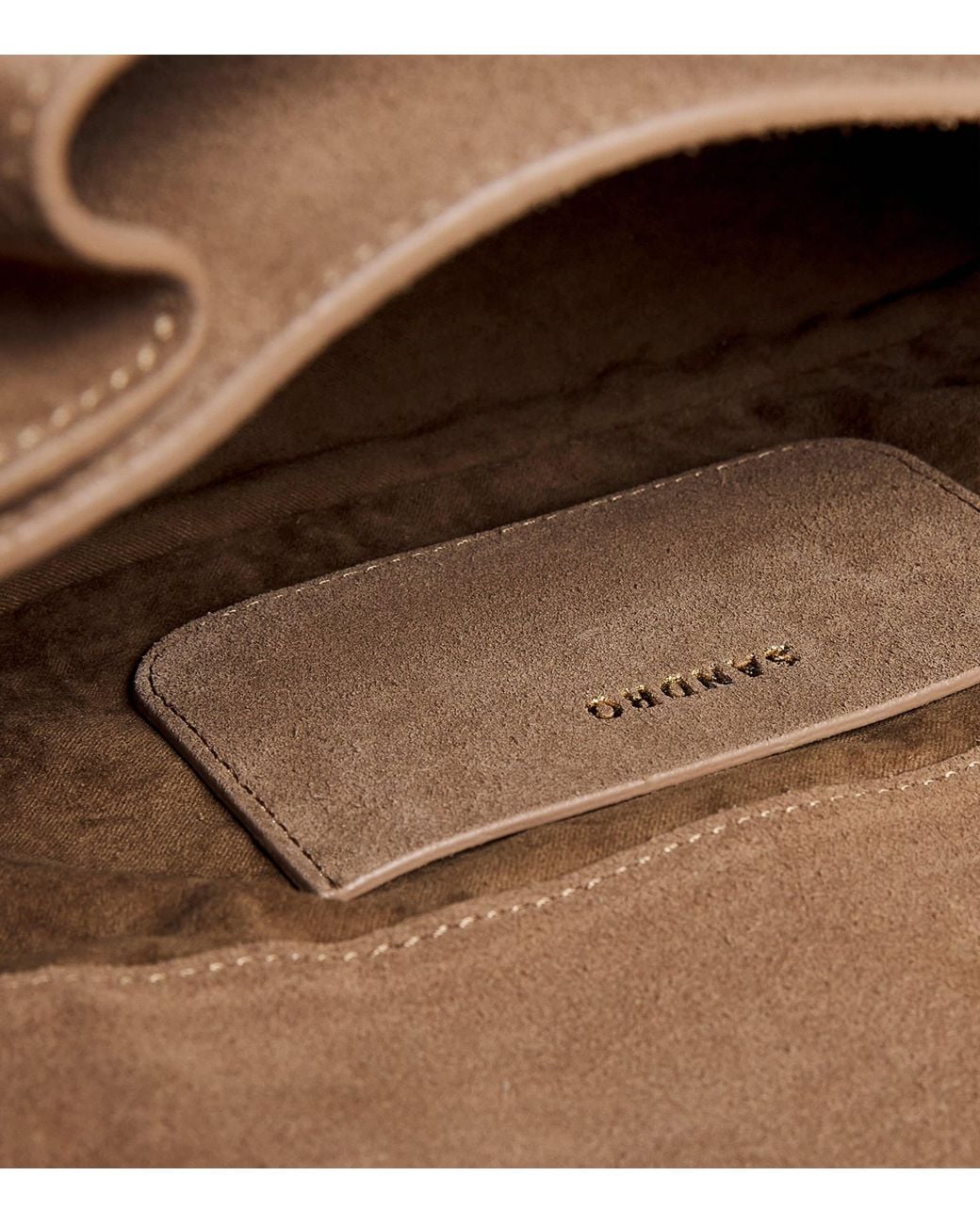 Sandro Natural Suede Le Mambo Cross-Body Bag