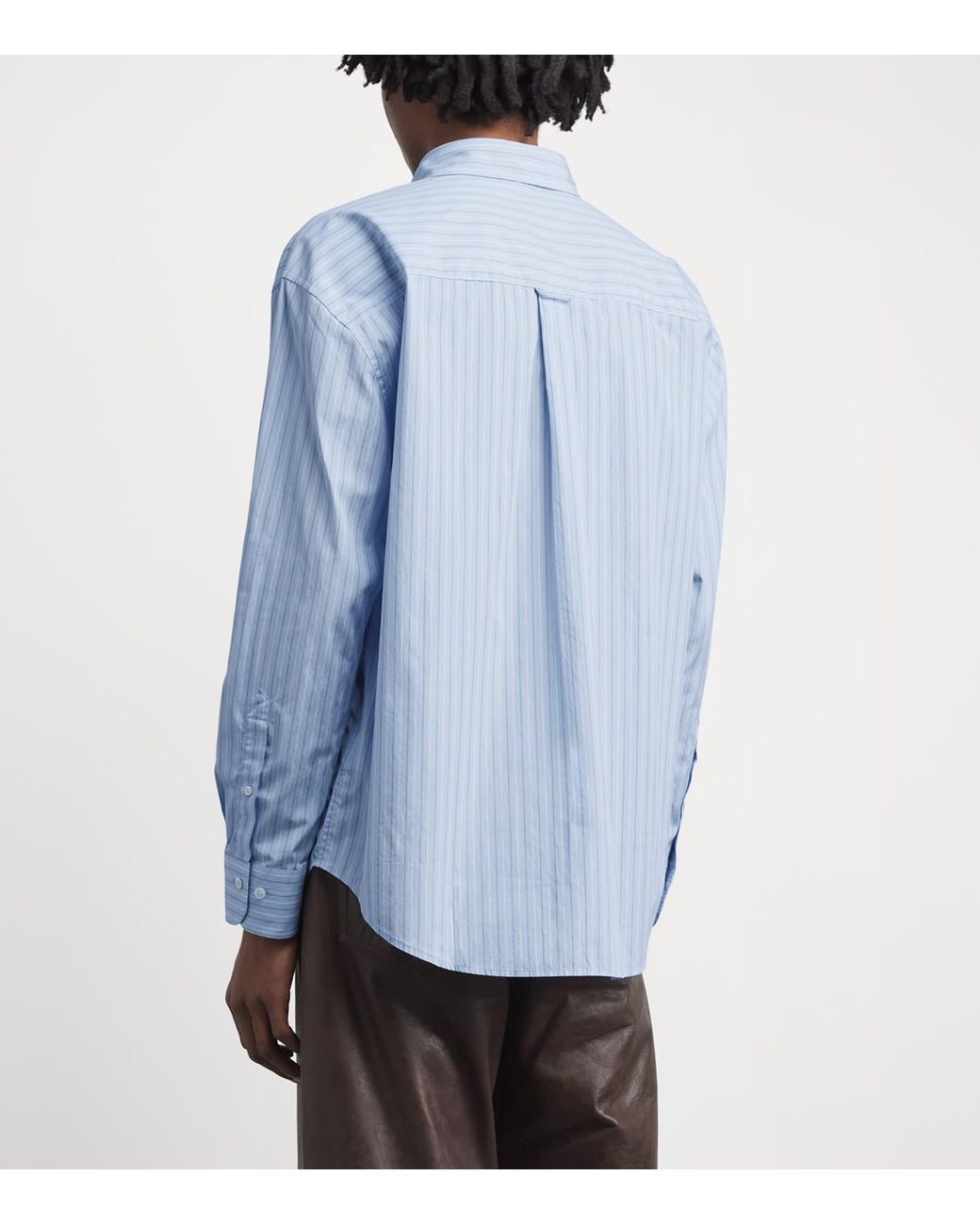 sunflower Blue Cotton Stripe New Base Shirt for men