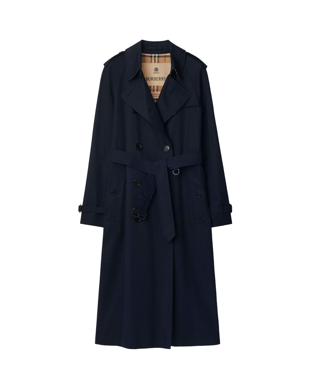 Burberry Blue Long Waterloo Heritage Trench Coat