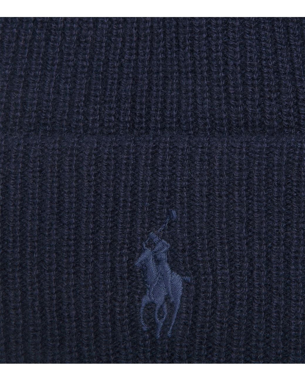 Polo Ralph Lauren Blue Wool Polo Pony Beanie for men
