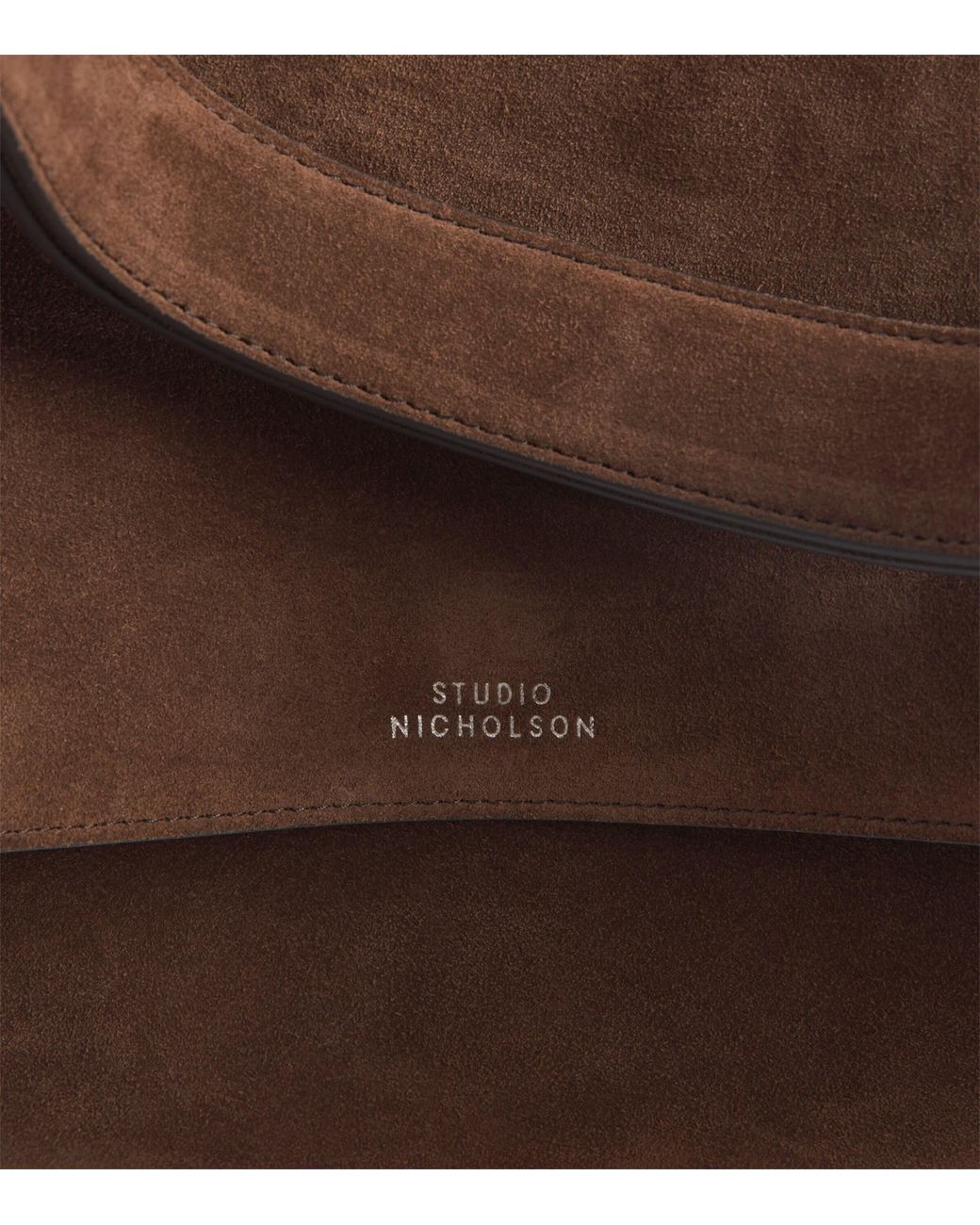 Studio Nicholson Brown Suede Shiboru Shoulder Bag for men