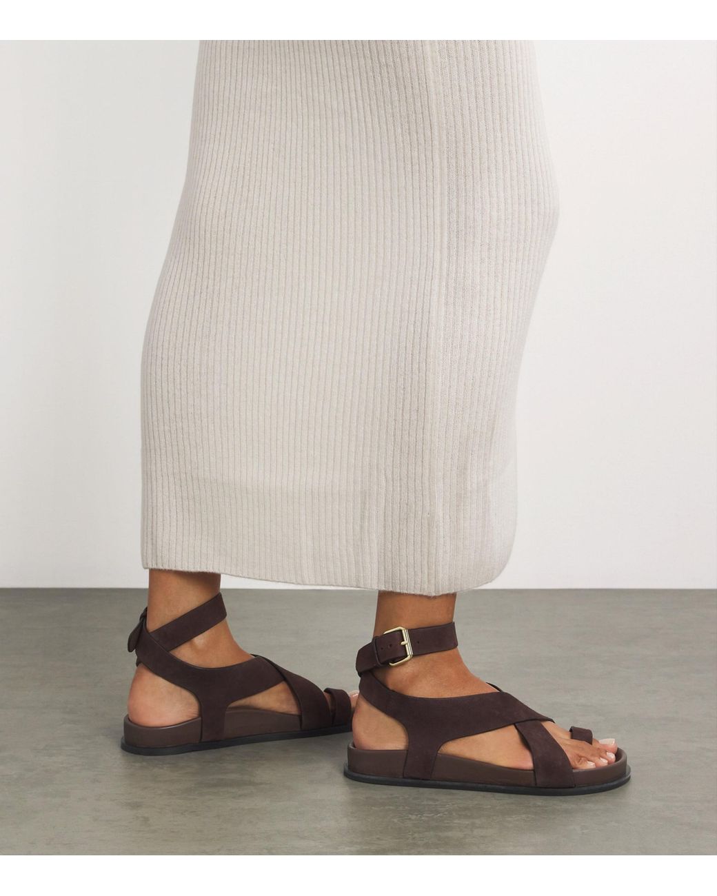 A.Emery Brown Suede Jalen Sandals