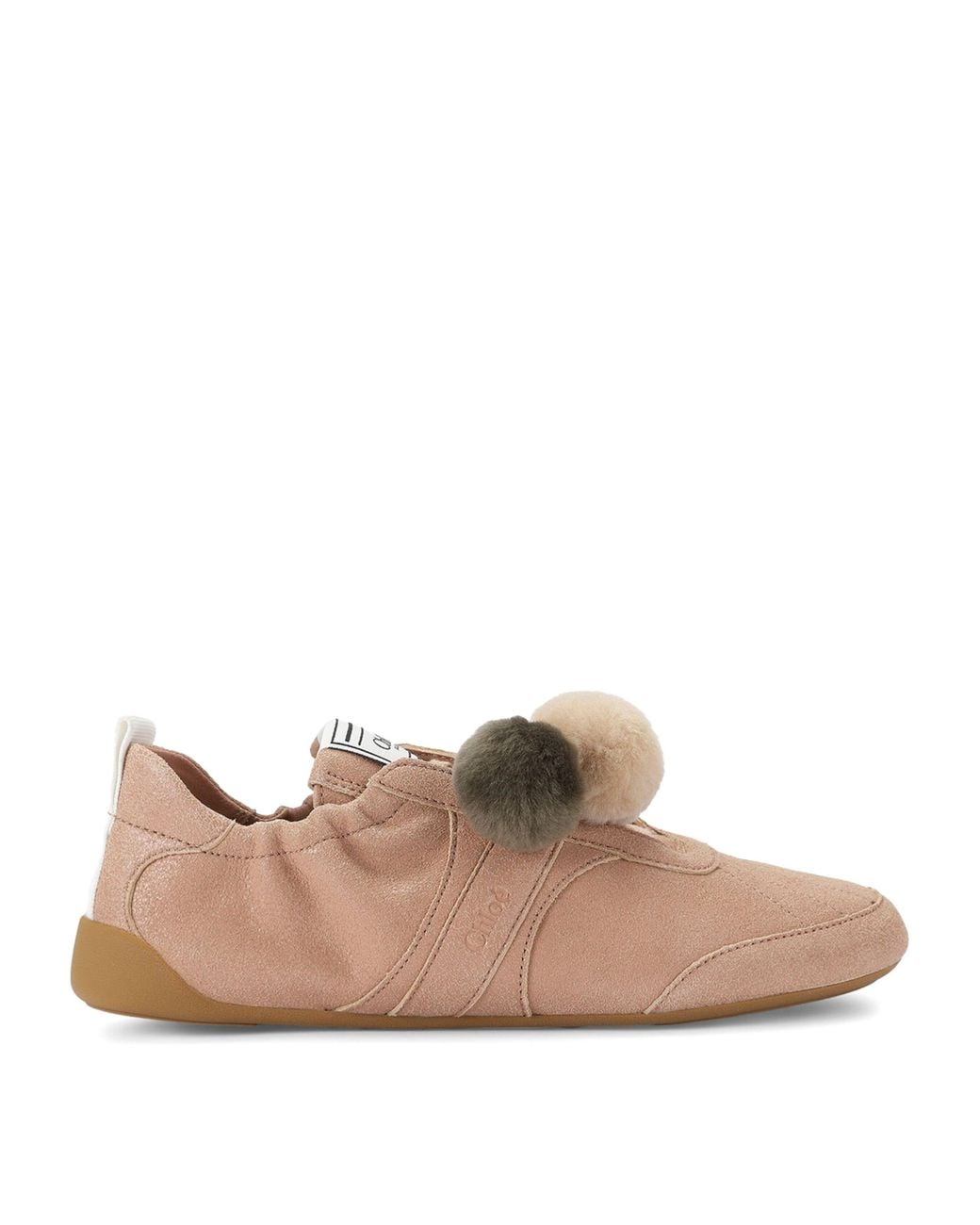 Chloé Pink Suede Kick Ballerina Sneakers