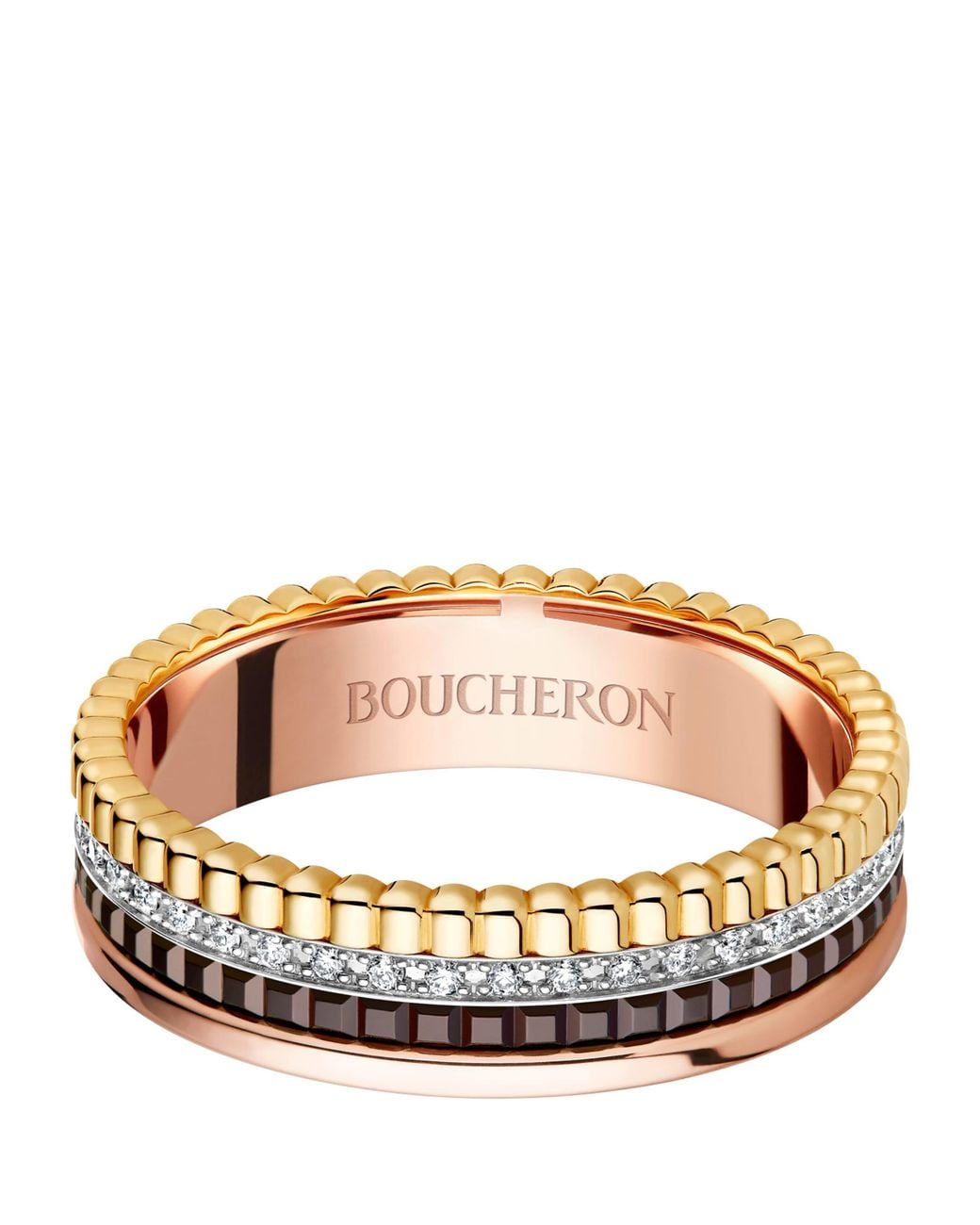 Boucheron Brown Extra Small Mixed Quatre Classique Ring
