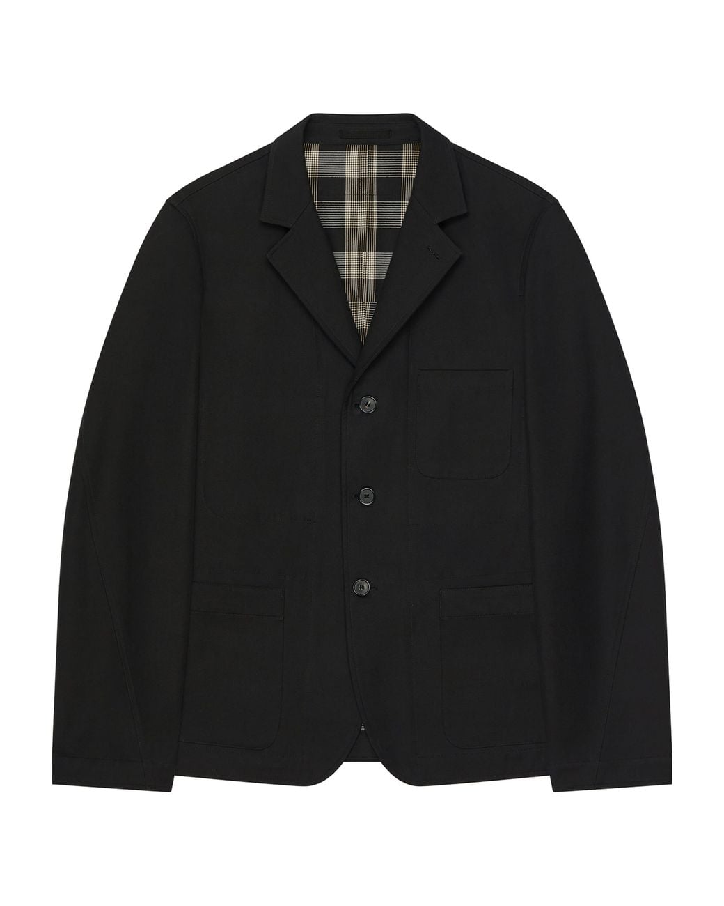 Givenchy Black Cotton Deconstructed Blazer for men