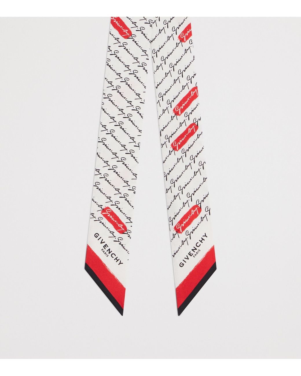Givenchy White Silk Twill Signature Scarf