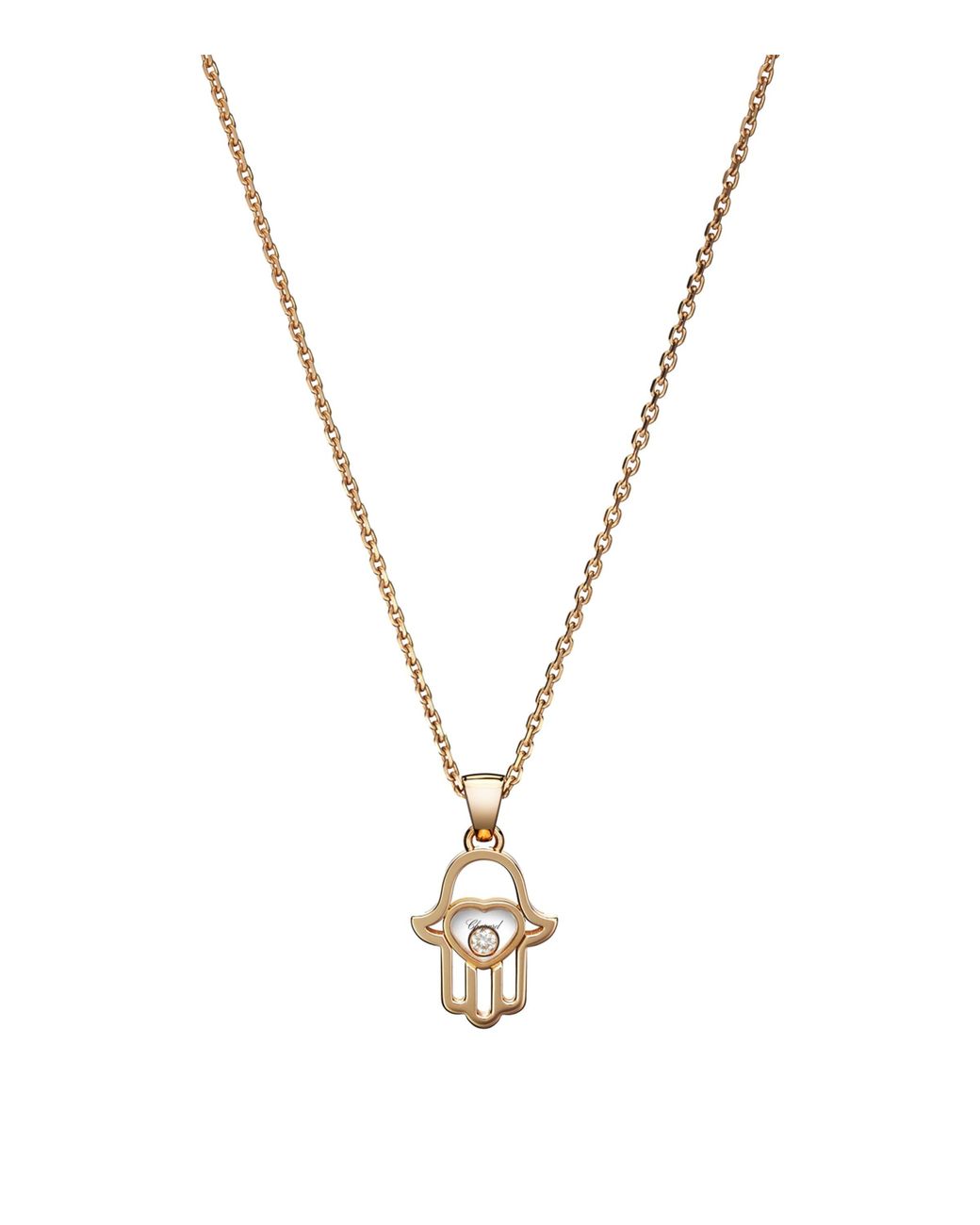 Chopard Metallic And Diamond Good Luck Necklace